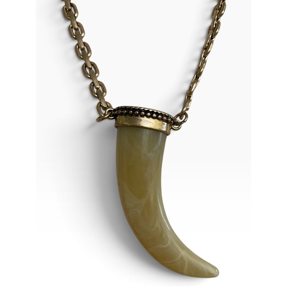 Zara + Kate Moss Collaborative Rope Horn Pendant Necklace Limited Edition